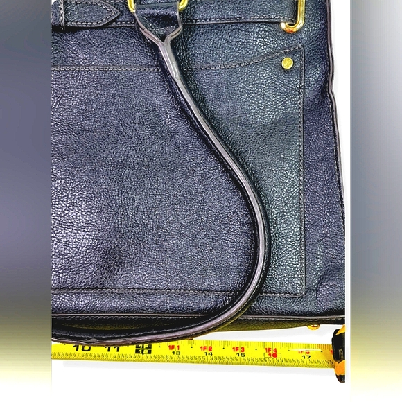 Liz Claiborne Black Laptop Bag Briefcasw with Structured Pebbled Design - Picture 14 of 16